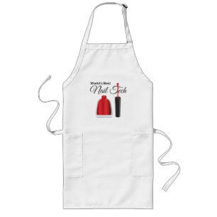 World's best nail technician long apron