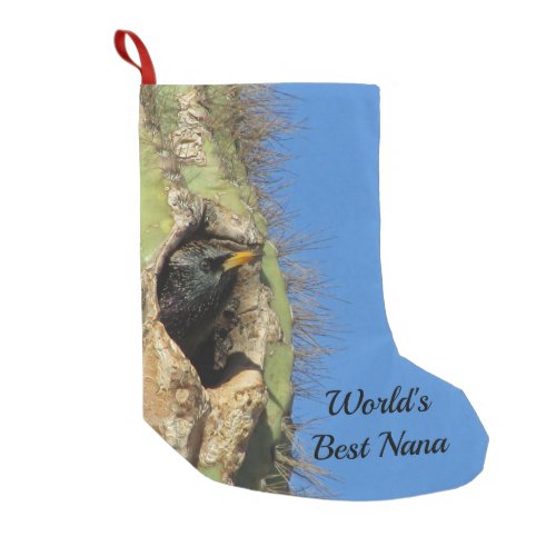 Worlds Best Nana Desert Cactus Granny Small Christmas Stocking