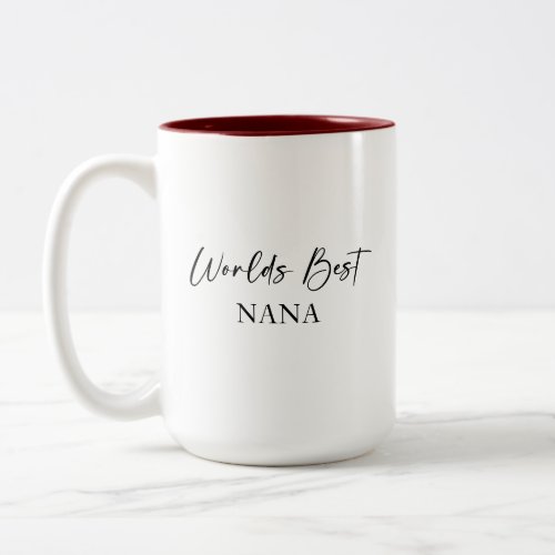 Worlds Best Nana  Most Loved Personalized Mug