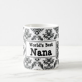 World's Best Nana Mug - Damask Style