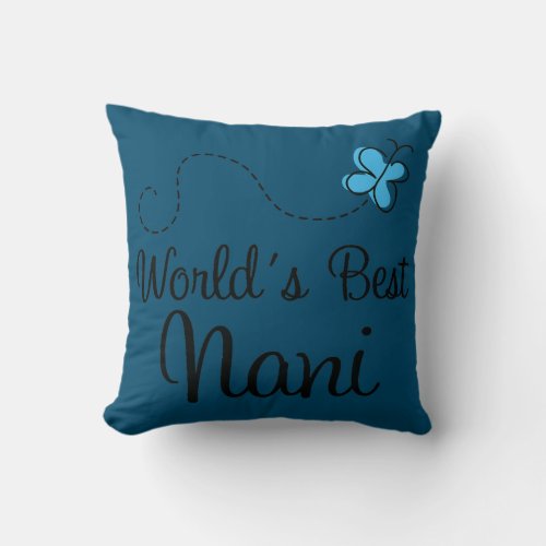 Worlds Best Nani Grandmother  Throw Pillow