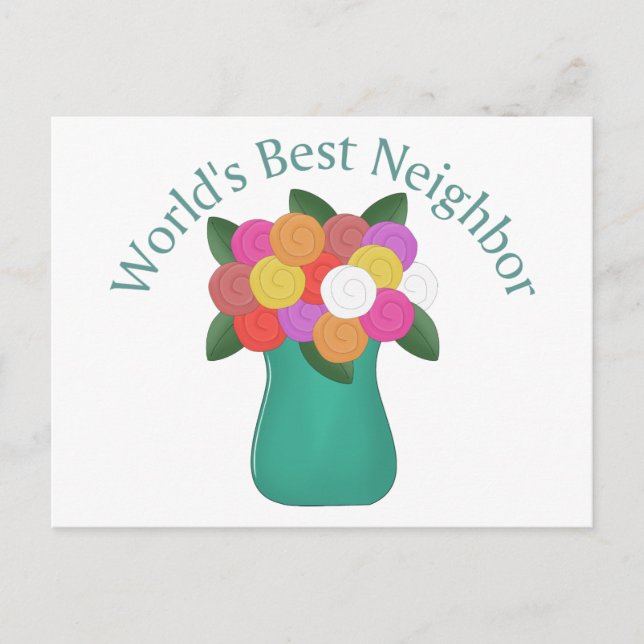 World's Best Neighbor Gifts and Tees Postcard (Front)