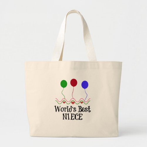Worlds Best Niece Large Tote Bag