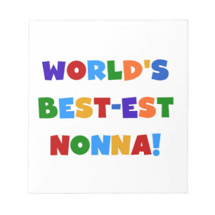 World's Best Nonna Bright Colors T-shirts and Gift Notepad