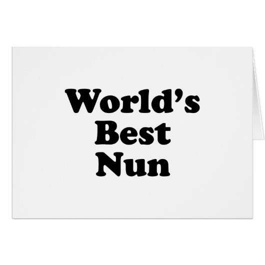 World's Best Nun Cards (Front Horizontal)
