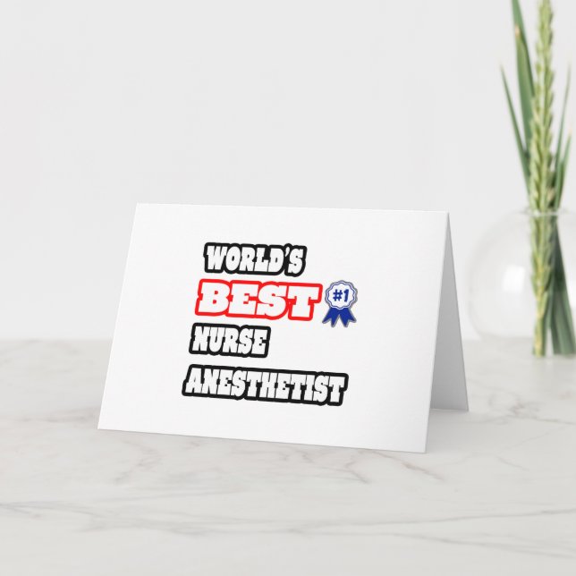 World's Best Nurse Anesthetist Card (Front)