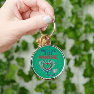 World's Best Nurse Appreciation Gift Cute Stetho Keychain