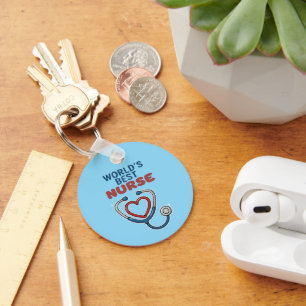 World's Best Nurse Appreciation Gift Cute Stetho Keychain