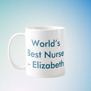 World's Best Nurse Custom Name Coffee Mug
