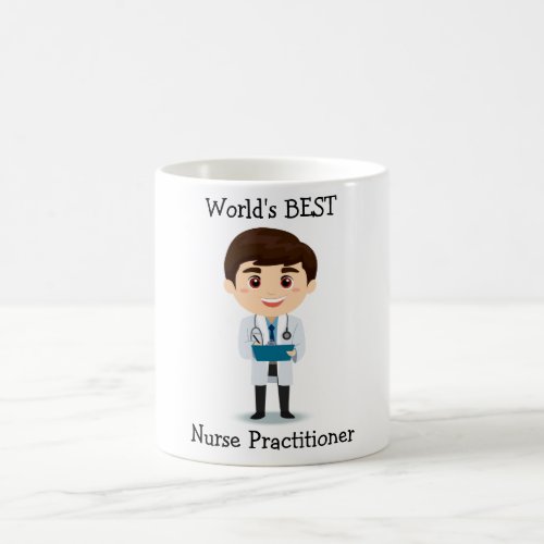 Worlds BEST Nurse Practitioner Brunette Male Cof Coffee Mug
