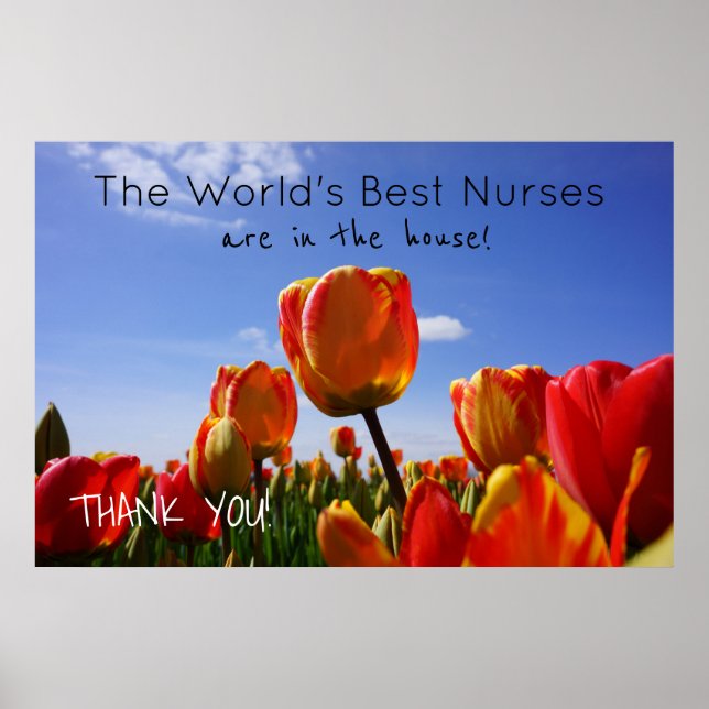 World's Best Nurses posters Nursing Week Celebrate (Front)