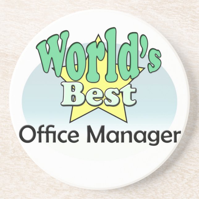 World's best Office Manager Drink Coaster (Front)
