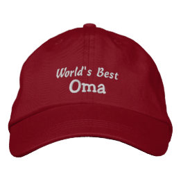 World's Best Oma-Grandparent's Day OR Birthday Embroidered Baseball Cap