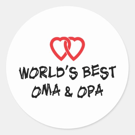 World's Best Oma & Opa Classic Round Sticker