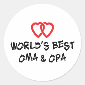 World's Best Oma & Opa Classic Round Sticker