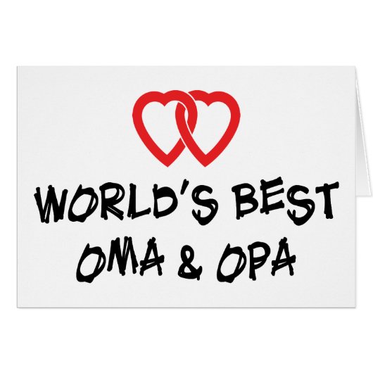 World's Best Oma & Opa Gift Cards (Front Horizontal)