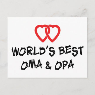 World's Best Oma & Opa Gift Postcard