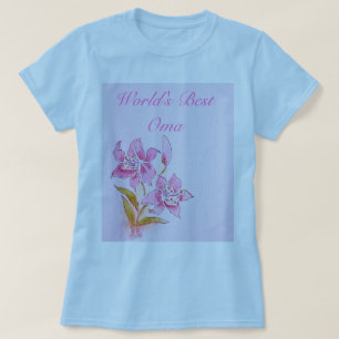 World's Best Oma Pink Lily T-Shirt