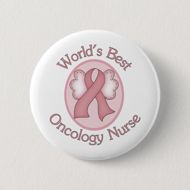 Worlds Best Oncology Nurse Pinback Button (Front)