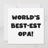 World's Best Opa Black Text T-shirts and Gifts (Front)