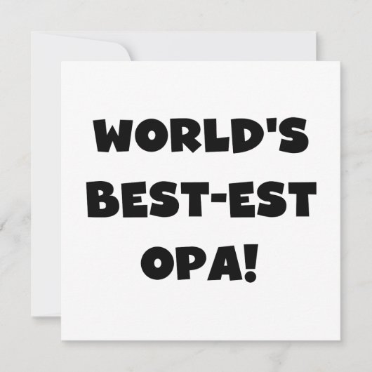 World's Best Opa Black Text T-shirts and Gifts (Front)