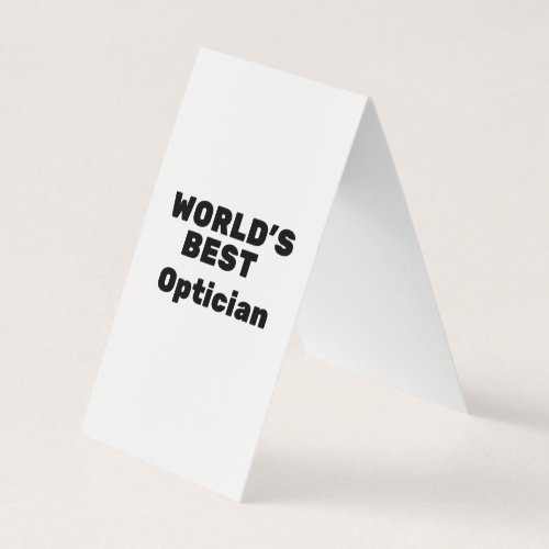Worlds Best Optician Business Card