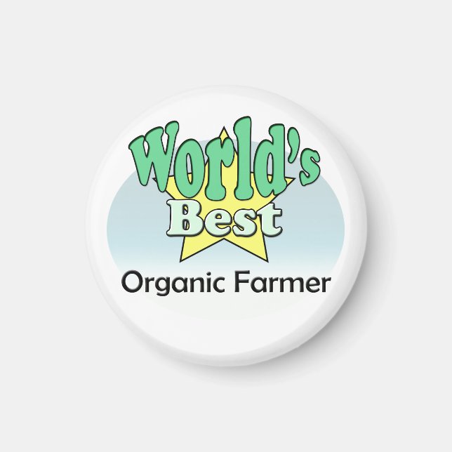 World's Best Organic Farmer Magnet (Front)