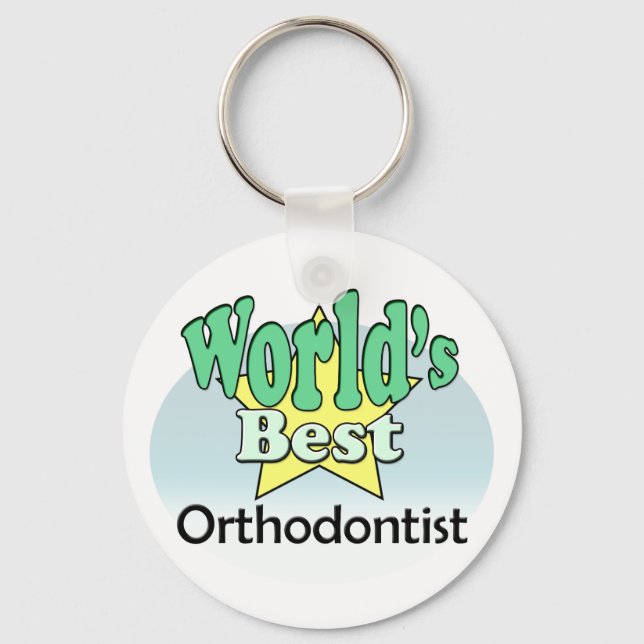 World's Best Orthodontist Keychain (Front)