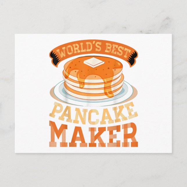 World's Best Pancake Maker - Funny Pancake Maker Holiday Postcard (Front)