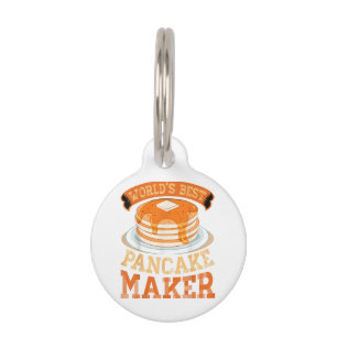 World's Best Pancake Maker - Funny Pancake Maker Pet ID Tag