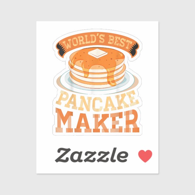 World's Best Pancake Maker - Funny Pancake Maker Sticker (Sheet)