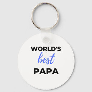 World's Best Papa bl Keychain