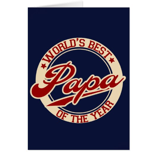 World's Best Papa Cards (Front)