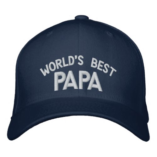 Worlds Best Papa Embroidered Hat