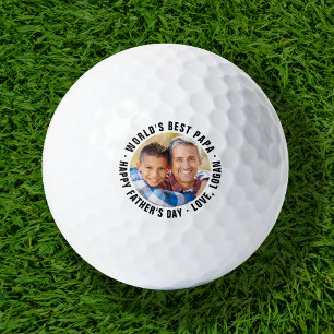 World's Best Papa Father's Day Photo Golf Balls