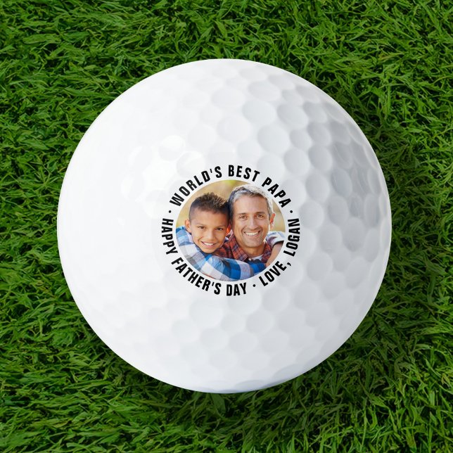 World's Best Papa Father's Day Photo Golf Balls (Creator Uploaded)