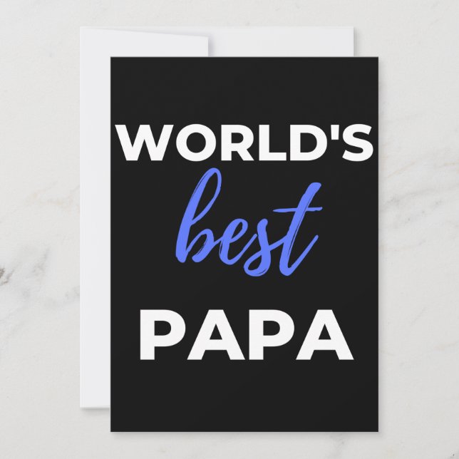World's Best Papa Thank You Card (Front)