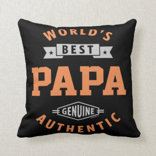World's Best Papa Throw Pillow