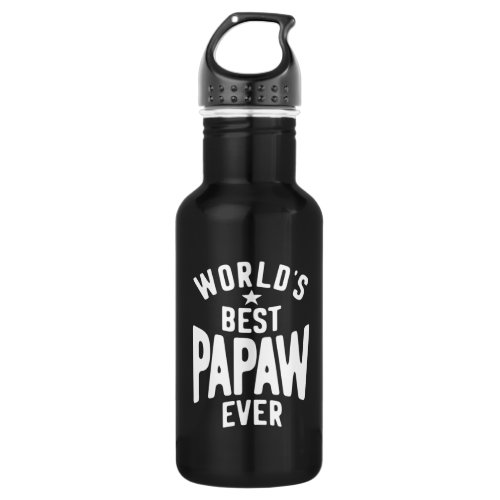 Worlds Best Papaw Ever  Father Gift Stainless Steel Water Bottle