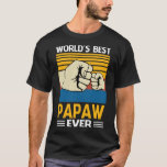 World's Best PAPAW Ever Father's Day Vintage T-Shirt