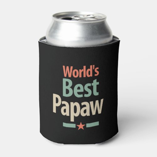 Worlds Best Papaw  Father Gift Can Cooler