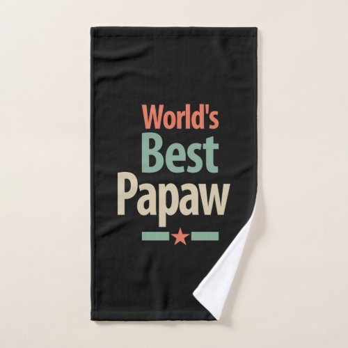Worlds Best Papaw  Father Gift Hand Towel