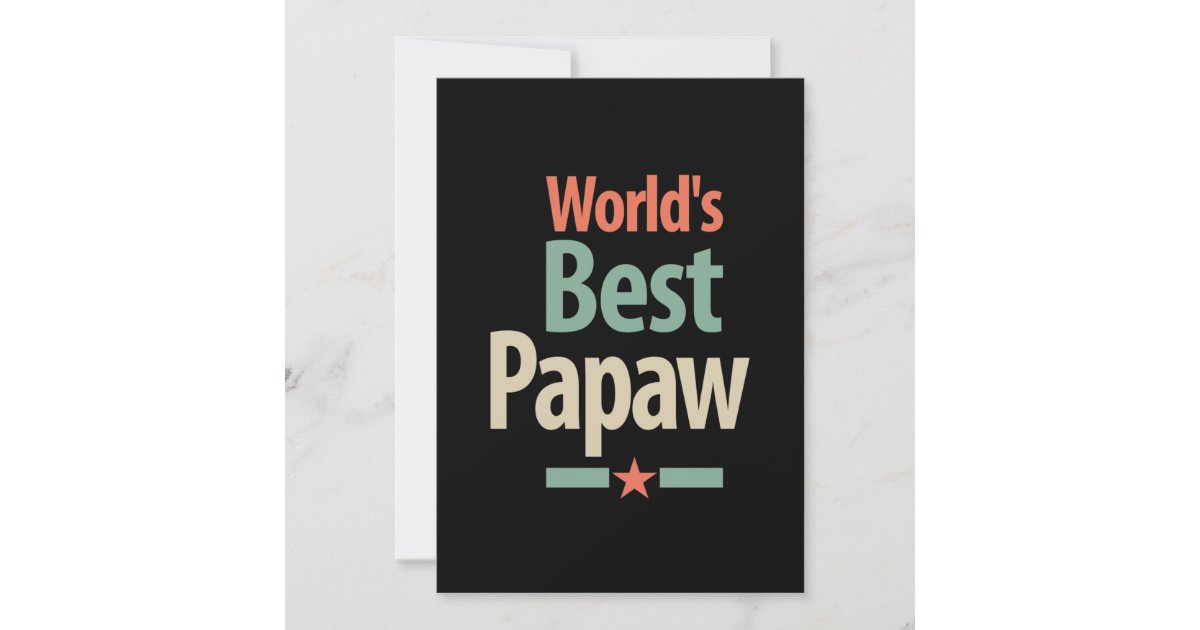 "World's Best Papaw" Embroidered Cotton Cap - Low Profile Adjustable Hat | Navy