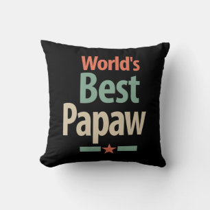 World's Best Papaw   Father Gift Throw Pillow