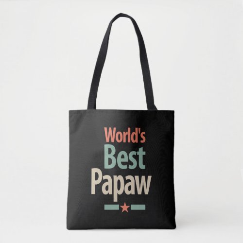 Worlds Best Papaw  Father Gift Tote Bag