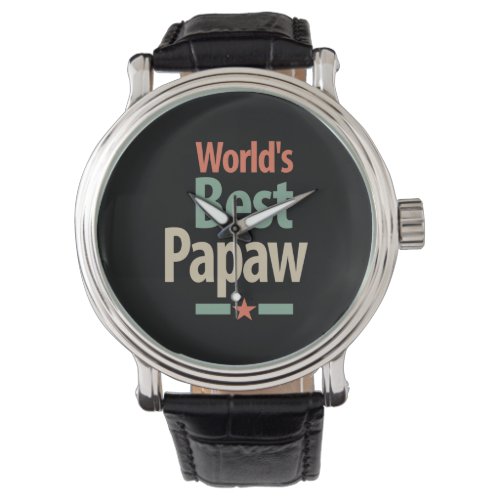 Worlds Best Papaw  Father Gift Watch