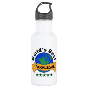 World's Best Paralegal Water Bottle by occupationalgifts at Zazzle