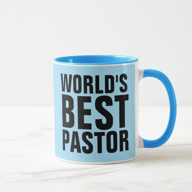WORLD'S BEST PASTOR COFFEE MUGS (Right)