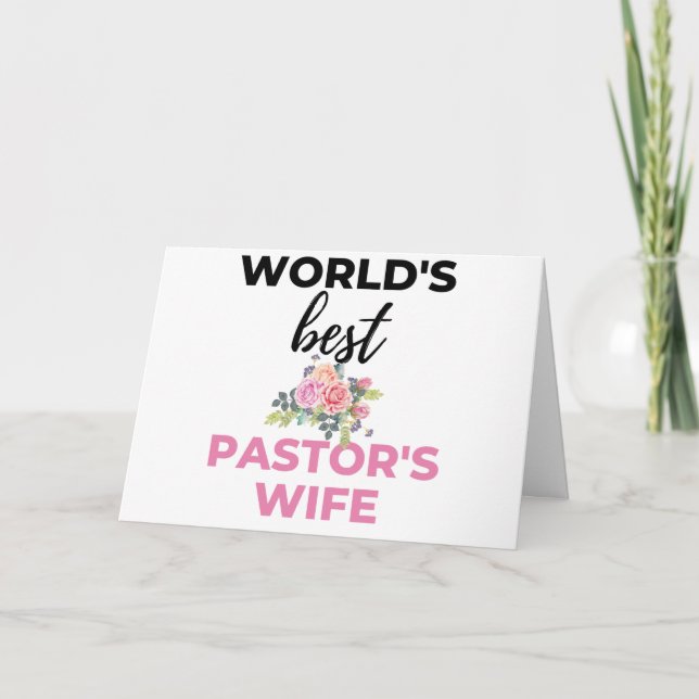 World's Best Pastor's Wife bl Card (Front)