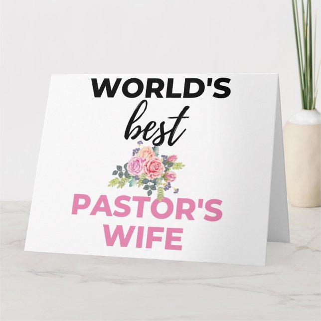 World's Best Pastor's Wife bl Card (Front)